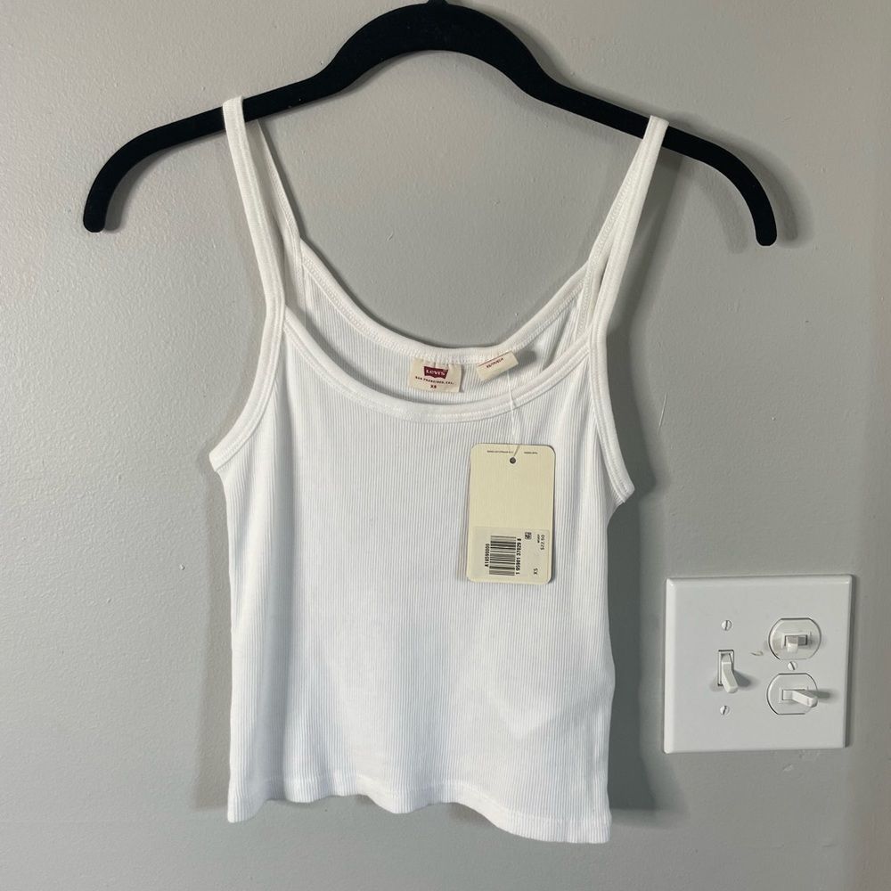 NTW Levi’s white tank top XS cropped